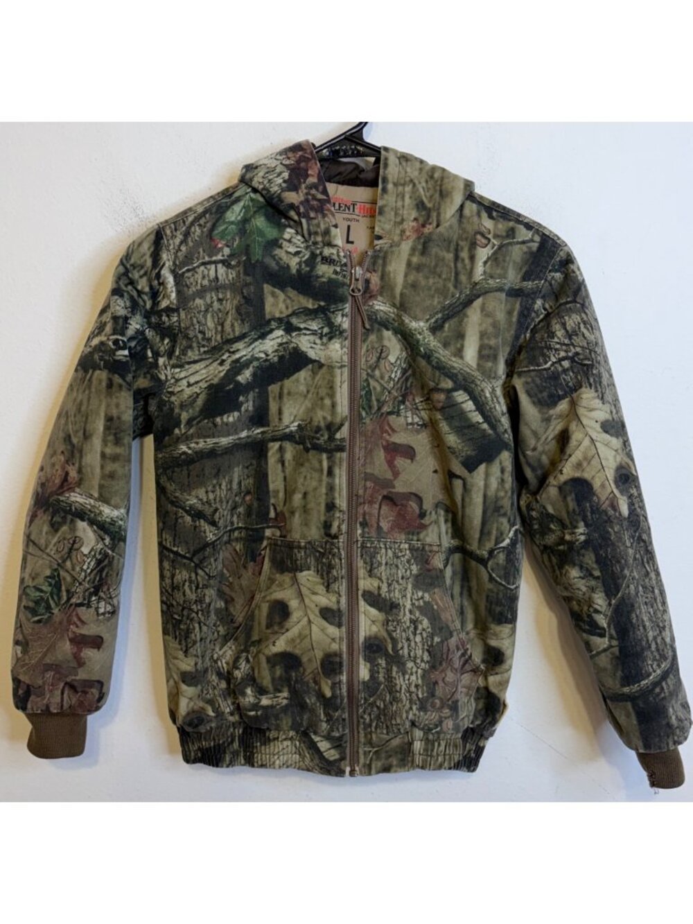 RedHead Silent Hide Insulated Hooded Camouflage Hunting Jacket Youth LARGE